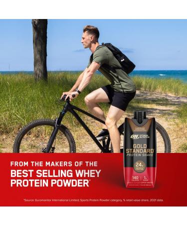 Optimum Nutrition Gold Standard Protein Shake  24g Protein  Ready to Drink Protein Shake  Gluten Free  Vitamin C for Immune Support  Chocolate  11 Fl Oz  12 Count Shake - Chocolate - Buy Online on GoSupps.com
