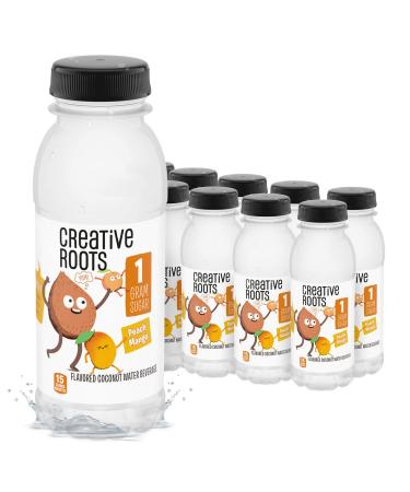 Creative Roots Peach Mango Naturally Flavored Coconut Water Kids Beverage (10 ct Pack, 8.5 fl oz Bottles)