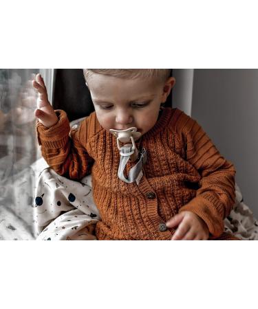 Filibabba Organic Cotton & Wood Pacifier Chain | 21 cm | Nickel-Free Clips | Danish Design for Boys & Girls | Lemon Color - Buy Online on GoSupps.com
