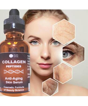 Buy Collagen Peptides Skin Serum - Anti-Aging Facial Wrinkle Treatment with Natural Ingredients - International Shipping - Buy Online on GoSupps.com