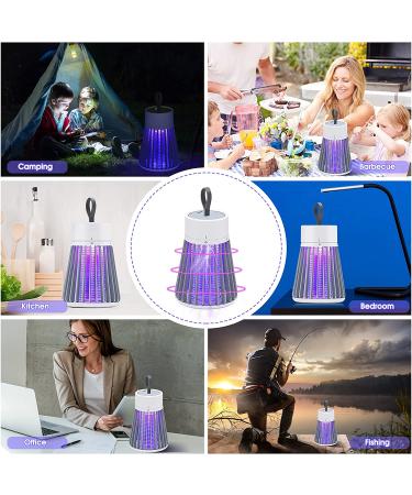 CherryPig Rechargeable Bug Zapper - Indoor Mosquito & Fly Killer Lamp | Portable USB LED Trap for Home, Bedroom, Outdoor Camping - Gray - Buy Online on GoSupps.com