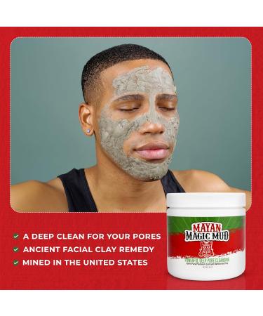 Mayan Magic Mud Powerful Deep Pore Cleansing Sodium Bentonite Clay - Natural Face Mask Peel For Men And Women - USA Made Full Facial Skin Care - Spa Level Beauty Products That Cleanse Skin - 8 Oz - Buy Online on GoSupps.com