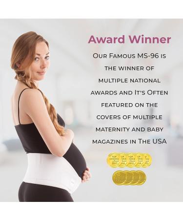 GABRIALLA Elastic Pregnancy Belly Band - Adjustable & Breathable Maternity Belt | Large White, Baby Safe Design for Improved Posture and Relief from Back, Joint, and Hip Strain - Buy Online on GoSupps.com