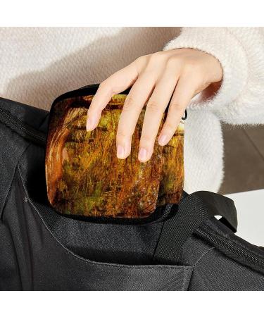 GIAPB Period Bag Sanitary Napkin Storage Pad Holder | Forest Maple Tree Makeup Pouch | Jungle Color3020 - Buy Online on GoSupps.com