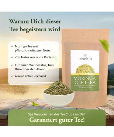 Moringa Th en vrac 500 g feuilles de Moringa Oleifera coupe fine th base de plantes TeaClub 500g - Buy Online on GoSupps.com