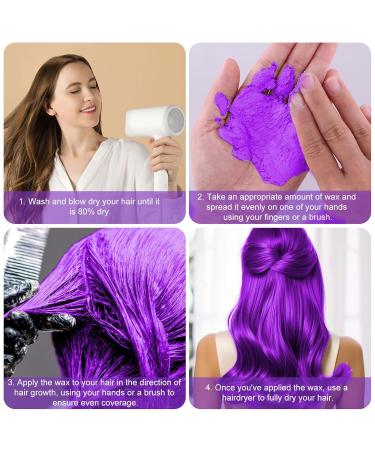 4.23oz Violet Temporary Hair Dye - Purple Instant Hair Color Cream Wax | Unisex Styling Pomade for Parties Cosplay Halloween & Christmas - Buy Online on GoSupps.com
