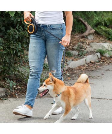 Euroca Retractable Dog Leash for Small Medium and Large Dogs Up to 110LBS- 16' Heavy Duty Reflective Nylon Tape Tangle-Free Quick-Lock Braking System Anti-Slip Handle (Medium White) Medium White - Buy Online on GoSupps.com