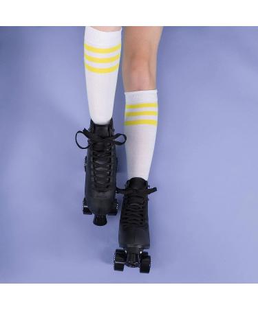 Retro Quad Roller Skates Black Women's 7 / Youth 6 / Men's 6 | Ankle Support - Skate Gear - Buy Online on GoSupps.com