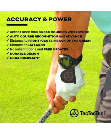 TecTecTec ULT-G Stylish Lightweight Golf GPS Watch with LCD Display - Black - Buy Online on GoSupps.com