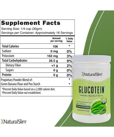 NaturalSlim Resistant Starch - Organic Green Banana Flour & Pea Starch Blend for Gut Health - Non-GMO, Gluten-Free Metabolism & Prebiotic Fiber Powder - 16 Servings - Buy Online on GoSupps.com