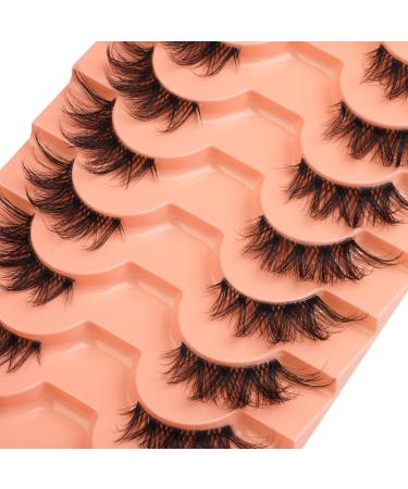 Fluffy Cat Eye Half Lashes | Mink Wispy Thick False Eyelashes - Zegaine 8 Pairs Natural Lash Pack - Buy Online on GoSupps.com