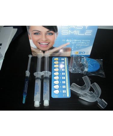 Easy Smile - Kit Tooth Whitening -Led Light + 20 Cc Peroxide Carbamide 35% + Remineralization Gel 3cc +2 Trays-Made in Usa-