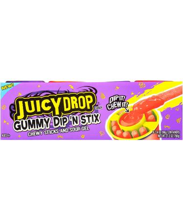 Juicy Drop Gummy Dip 'N Stix 8 Pack - Sweet Gummy Sticks with Sour Dipping Gel, Fun Candy for Birthdays and Celebrations - Buy Online on GoSupps.com