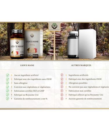 EN Lions Mane 1000mg Per Serving - 90 Capsules 5:1 Extract | Lions Mane Supplement | Non-GMO & Gluten Free | Made in the UK in ISO Licensed Facilities - Buy Online on GoSupps.com