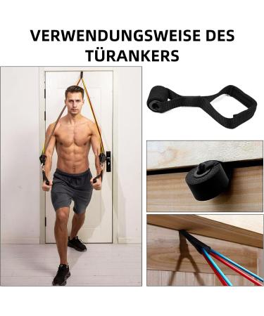 Buy Premium Fitness Straps & Resistance Bands Set | Strength Training Equipment for Home Gym Yoga & Pilates - Multicolored Rubber Bands - International Shipping Available - Buy Online on GoSupps.com