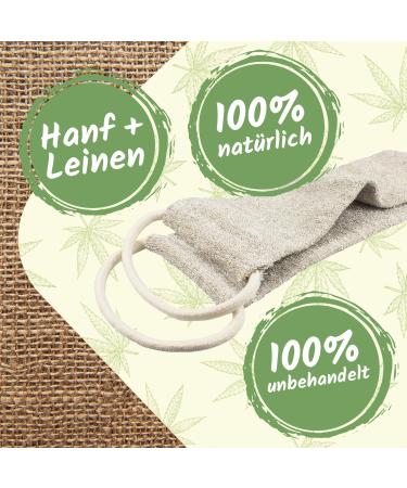 Organic Massage Belt for Back & Body | Stimulating Shower & Dry Massages | Hemp & Linen Quality - Buy Online on GoSupps.com