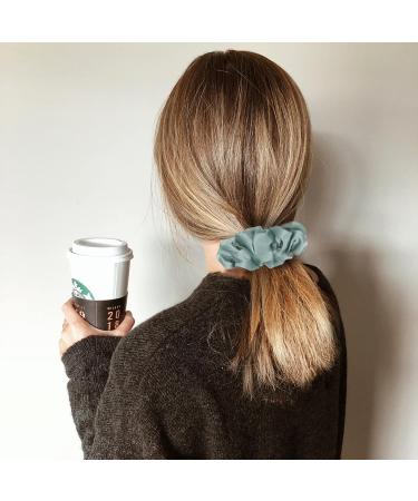 Buy 6 Silk Scrunchies for Women - Soft Elastic Hair Ties in Brown Chocolate Lilac Green White & Black - Perfect for All Hair Types - Buy Online on GoSupps.com