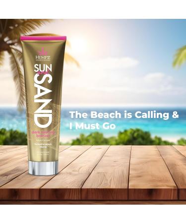 Hempz Sun & Sand Dark Tanning Bronzer Lotion - 9.5 oz for Indoor & Outdoor Tanning | Best Tanning Lotion Worldwide Shipping - Buy Online on GoSupps.com