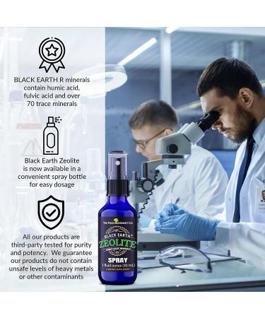 The Food Movement Black Earth Zeolite with Humic, Fulvic Acids & Trace Minerals - 1 fl oz Pump Spray Bottle | Detox, Digestion & Immune Support - Buy Online on GoSupps.com