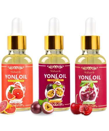 3 PCS Yoni Oil Feminine Oil for Women PH Balance 100% Organic Feminine Care Essential Oil Feminine Deodorant Vaginal Moisturizer for Eliminates Odor