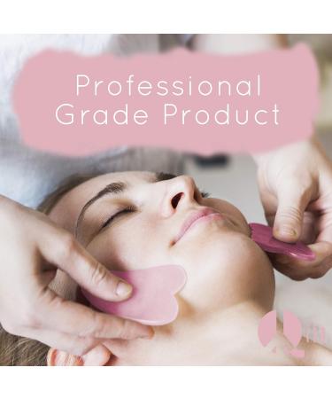 Jade Roller & Gua Sha Tools - 2 in 1 Anti-Aging Facial Massage with 100% Real Rose Quartz | Qita Beauty - Buy Online on GoSupps.com