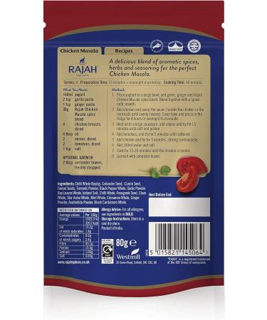 Rajah Chicken Masala Powder - Authentic Indian Chicken Seasoning (80g) - Buy Online on GoSupps.com