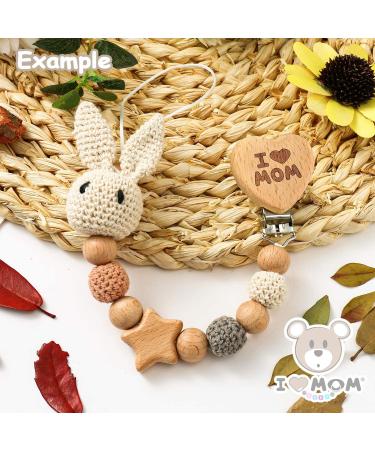 Artestar 8-Piece Wooden Animal Pacifier Clip Set | Baby & Children Accessories | Secure and Stylish Pacifier Chains - Buy Online on GoSupps.com