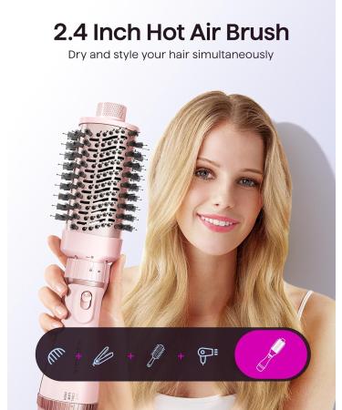 Wavytalk 5-in-1 Hair Dryer Brush Kit - Fast Drying & Styling Oval Blowout Brush Paddle Brush Diffuser - Pink - Shop Internationally - Buy Online on GoSupps.com