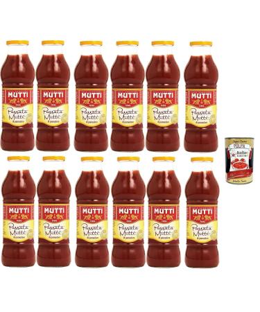 Mutti Passata di Pomodoro P te de tomate Sauce tomates 100% italien 12x 700g + Italian Gourmet Polpa 400g