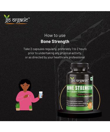 Kavir Bone Strength Supplement - Plant-Based Calcium Magnesium Zinc Vitamin D3 - GMO Soy Gluten Free - 60 Vegan Capsules - Buy Online on GoSupps.com