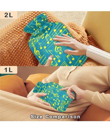 Naanle Musical Grade Hot Water Bottle - 1L Heat & Cold Therapy | Transparent for Bed Hand & Feet Pain Relief | International Shipping - Buy Online on GoSupps.com