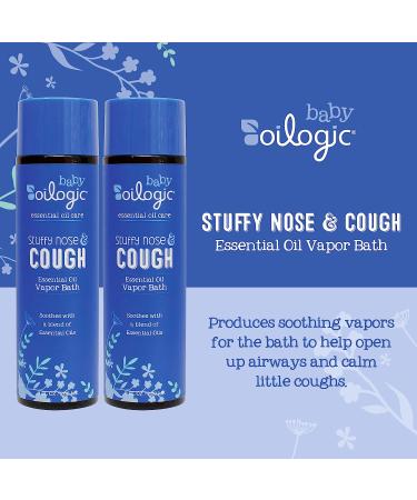Oilogic Stuffy Nose and Cough Vapor Bath Relief - 100% Pure Essential Oil Breathe Blend for Babies & Toddlers - Lavandin, Orange, Eucalyptus Oil - 266ml (2-Pack) - Buy Online on GoSupps.com