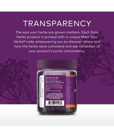Gaia Herbs Kids Elderberry Immune Support Gummies - 40 Vegan Gummies - Buy Online on GoSupps.com