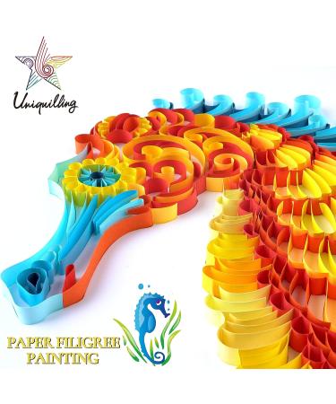Uniquilling Paper Quilling Kit for Adults - Seahorse DIY Painting Kit - Quilling Tools for Home Decor - Best Gift for Beginners - Buy Online on GoSupps.com