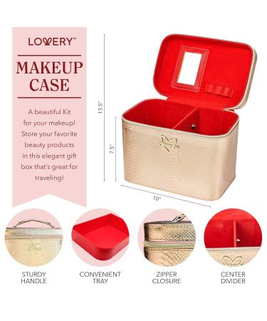 Luxury Birthday Gifts for Her - 30pc Pink Grapefruit Bath & Body Spa Set | Cosmetic Pencils Lip Balm Lotion Perfume & Rose Gold Bag - Buy Online on GoSupps.com