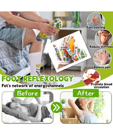 2 Pairs Reflexology Socks with Acupressure Pen - Foot Massage & Pressure Point Relief - Buy Online on GoSupps.com