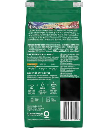 STARBUCKS Veranda Blend Blonde Roast Ground Coffee 200g (Pack of 6) - Buy Online on GoSupps.com