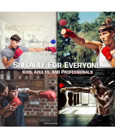 Boxing Reflex Ball Set - 4 Difficulty Levels - Punching Fight React Head Ball - Speed Hand Eye Coordination - Boxing Equipment for Kids & Adults - Buy Online on GoSupps.com