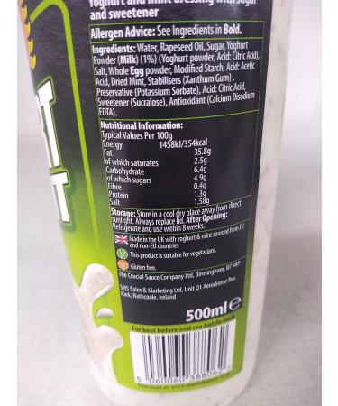 Crucials Yoghurt & Mint 1 x 1 litre - Buy Online on GoSupps.com