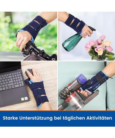 Willcom Thumb Wrist Rail with Metal Stabilizer - Breathable Right Hand Support for Tendinitis Arthritis Carpal Tunnel Relief (Size L) - Buy Online on GoSupps.com