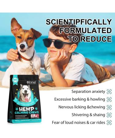 Bieyoc Calming Dog Treats - Natural Ingredients for Dog Anxiety & Stress Relief - Duck Flavor - 60 Chews - Buy Online on GoSupps.com