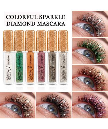 MIESCHER Colored Mascara - Waterproof, Long Lasting & Smudge-proof | Shiny Sparkle Diamond Formula for Lengthening, Curling & Volume | Colorful & Glittery Makeup for Eye Lashes - Buy Online on GoSupps.com