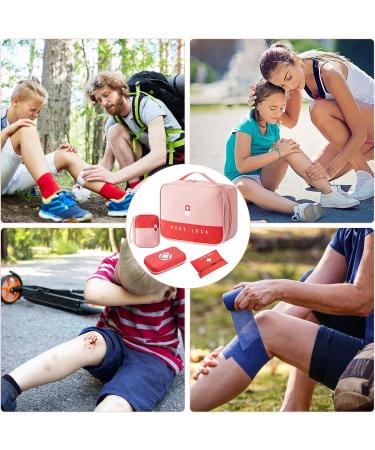 4Stk Large Capacity Waterproof Medication Bag - Travel Pharmacy First Aid Pocket Medicine Storage for Home & Office (Pink) - Buy Online on GoSupps.com