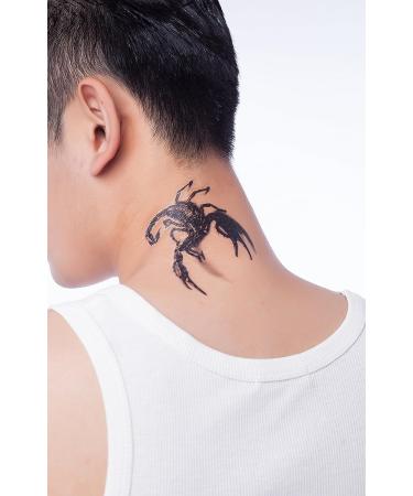 Yeeech 3D Scorpion Temporary Tattoos Sticker Black - Set of 2 Sheets for Men - Buy Online on GoSupps.com