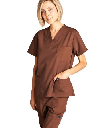 Dagacci Unisex Brown XXXL Medical Scrub Set - Top and Pant for Men and Women - Buy Online on GoSupps.com