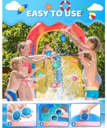 SOPPYCID Tonoviviy Water Bomb Balloons - Reusable Refillable Magnetic Balloons for Kids & Adults | Summer Pool Party & Outdoor Toy (4PCS) - Buy Online on GoSupps.com