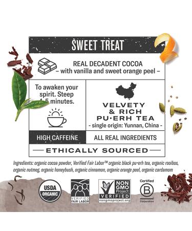 Numi Organic Chocolate Pu-erh Tea - 16 Count Black Tea Bags | Rich Flavor & Quality - Buy Online on GoSupps.com
