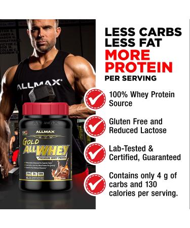 ALLMAX Nutrition AllWhey Gold 100% Whey Protein Isolate - Chocolate Peanut Butter 2 lbs - Buy Online on GoSupps.com