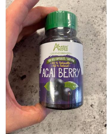 Amazon Andes Acai Berry Capsules - Antioxidant Rich Immune Support Gluten Free Non-GMO Vegan - 100 Veg Pills (500mg - Buy Online on GoSupps.com