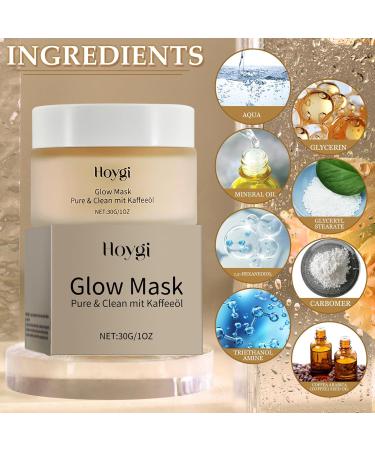 Znnhnn Glow Mask with coffee oil brightening face mask coffee oil antiwrinkle night care cream against pigment spots deep cleansing and moisture care reduces visible pores Color4 - Buy Online on GoSupps.com